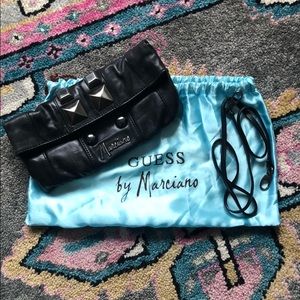 Black Guess by Marciano leather studded clutch